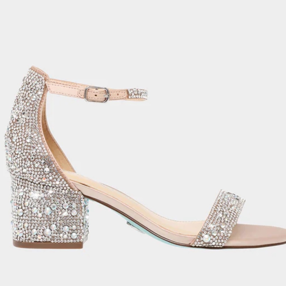 Betsey Johnson Mari Champagne Block Heel
